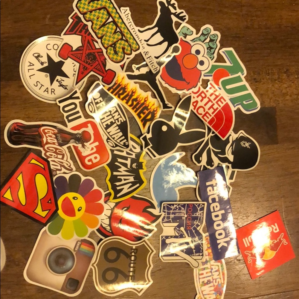 Mystery sticker pack ( brands / apps / tv shows)